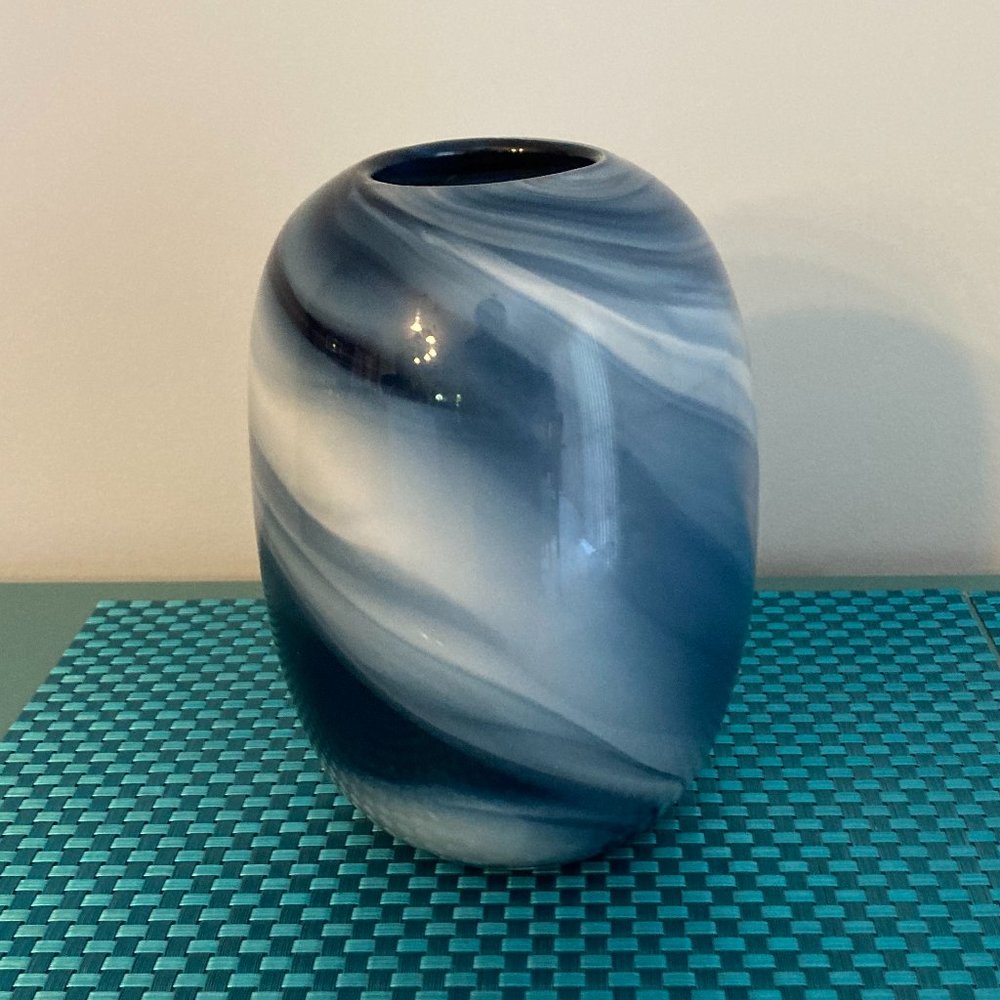 Pier 1 Blue Swirl Vase